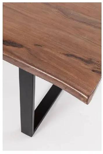 Harmony jedálenský stôl 200x100 cm tmavohnedý / chróm