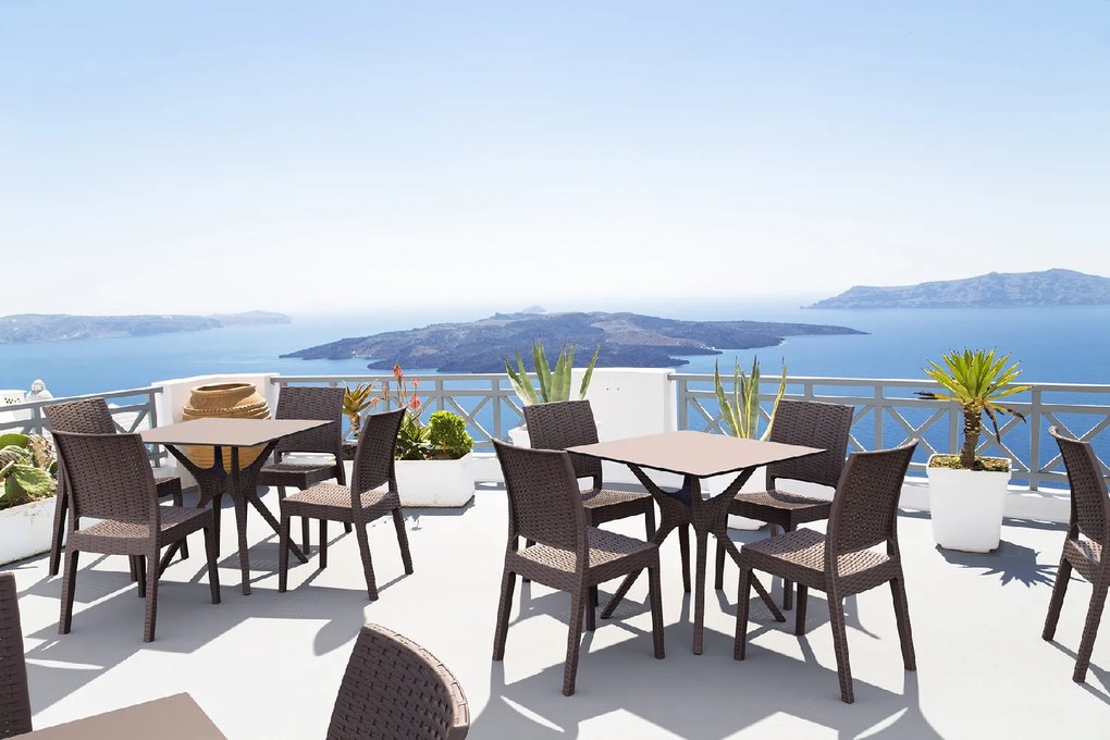 Siesta Exclusive Záhradný stôl Ibiza 80 Hnedý