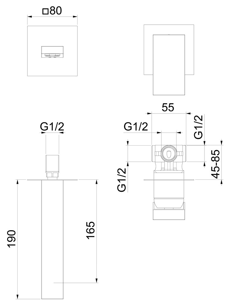 Sapho, LATUS podomietková dvojprvková umývadlová batéria, chróm, 1102-78