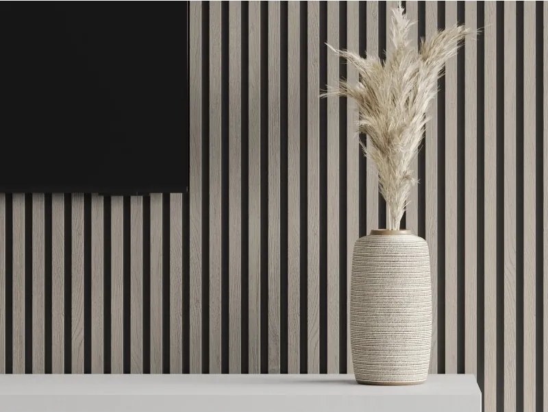 Mexen Lam-B, akustické stenové lamely 275 × 30 cm, HDF doska 4 mm, technická dyha, dub popolavý, S100-275307-3015-005