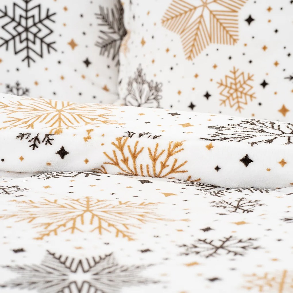 4Home Obliečky mikroflanel Golden Frost, 140 x 220 cm, 70 x 90 cm