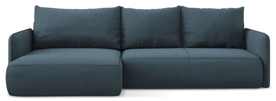 Modrá rozkladacia/s úložným priestorom rohová pohovka (ľavý roh) Nanea – Makamii