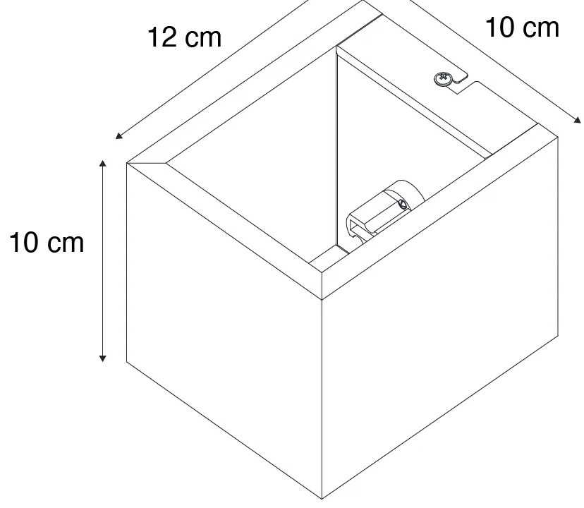Rustikálna nástenná lampa z dubového dreva - Transfer