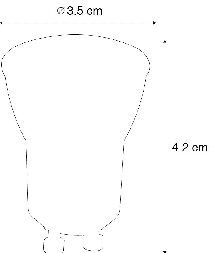 Sada 5 stmievateľných LED žiaroviek GU10 35 mm 4 W 200 lm 3000 K