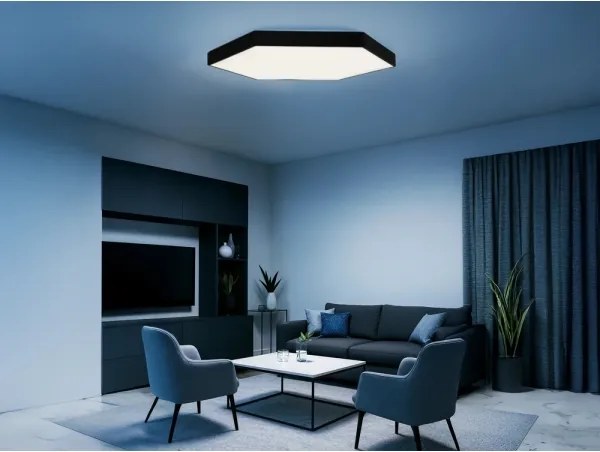 LED Stropné svietidlo LED/240W/230V 3000/4000/6500K pr. 120 cm čierna