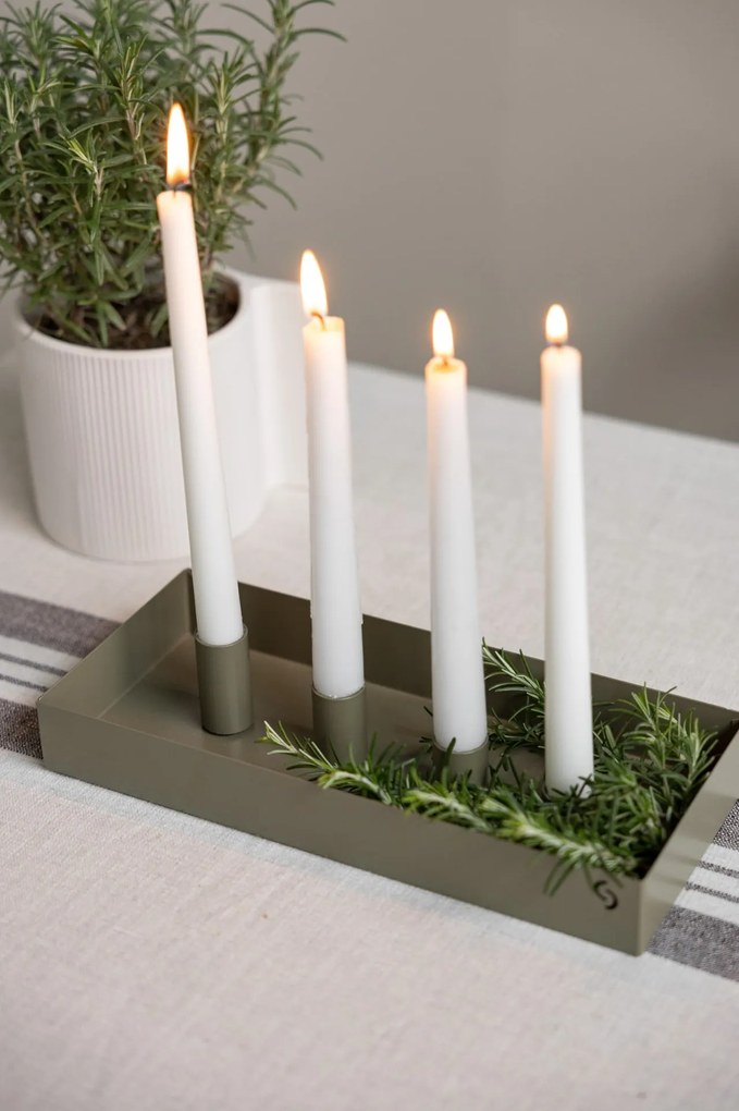 Storefactory Magnetický adventný svietnik Sund Green