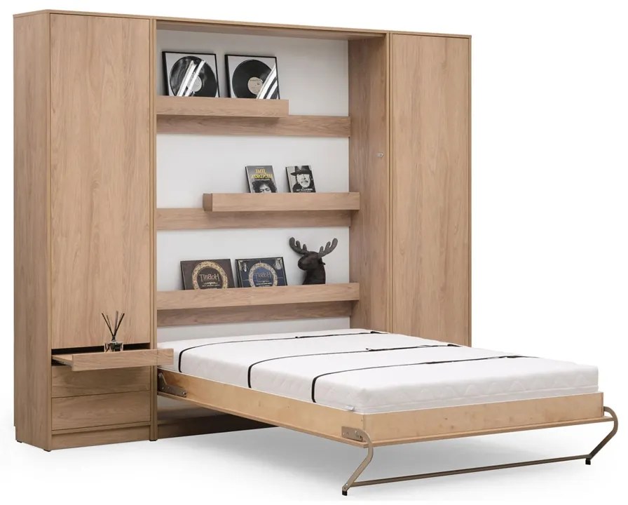 Sklápacia posteľ New Elegance 140x200 - Dub svetlá sonoma