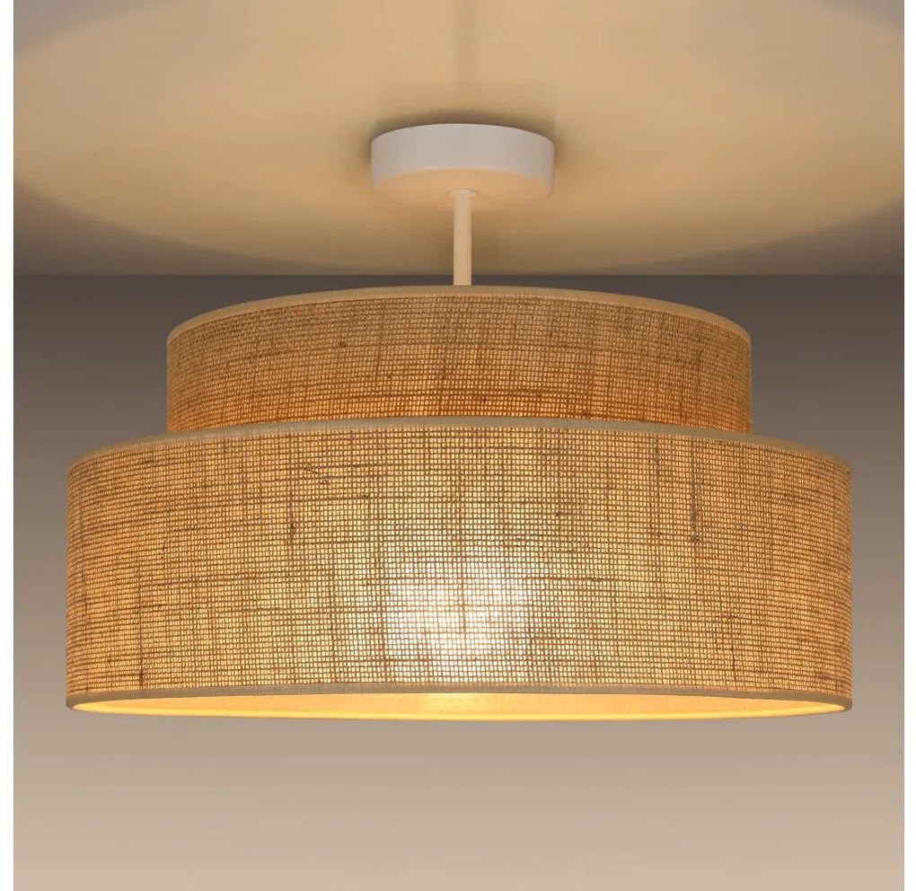 Belis Prisadený luster BOHO 1xE27/60W/230V pr. 40 cm béžová BE0932