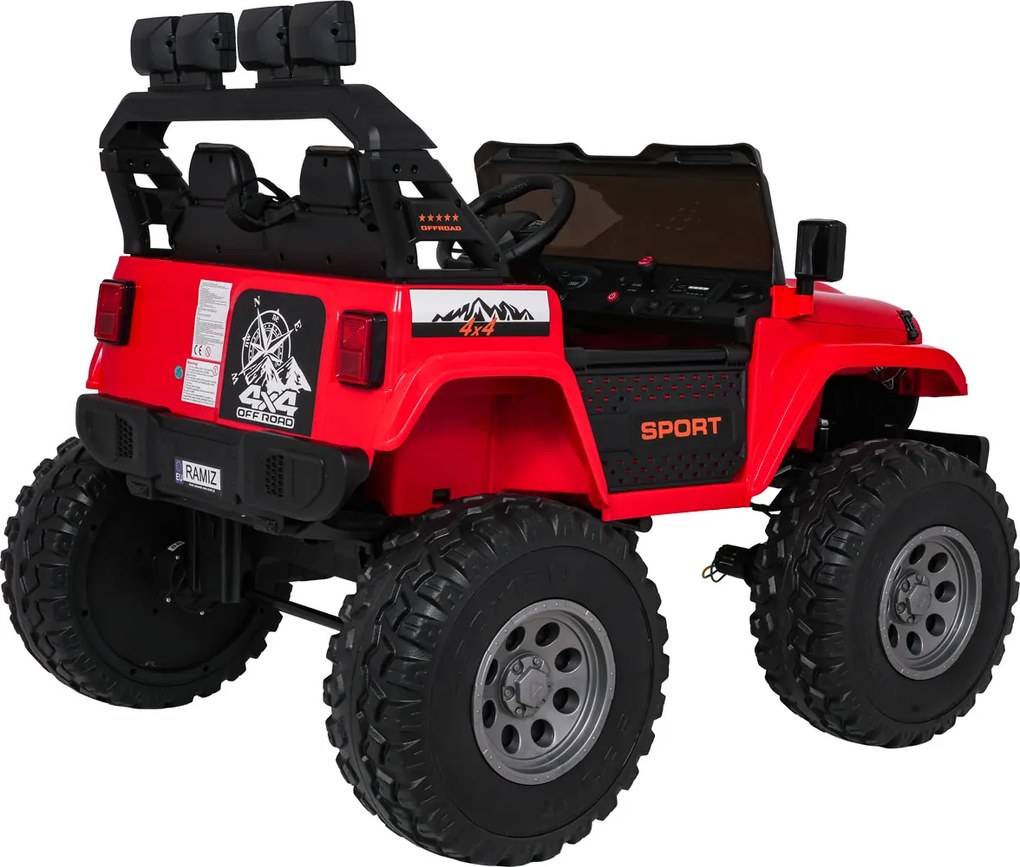 Ramiz Extrémne športové vozidlo 4x4 s variabilnou veľkosťou Červená