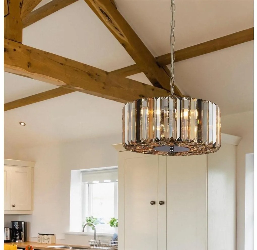 Searchlight 82101-3CC - Luster na reťazi CHAPEAU 3xE27/60W/230V