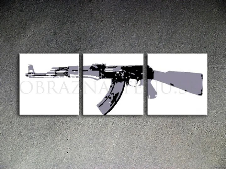 Ručne maľovaný POP Art obraz Kalashnikov | rôzne rozmery
