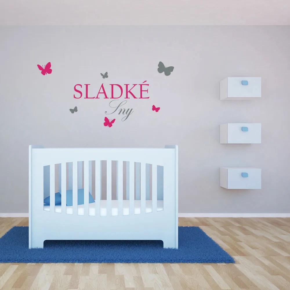 GLIX Sladké sny - samolepka na stenu Čierna a červená 120 x 60 cm