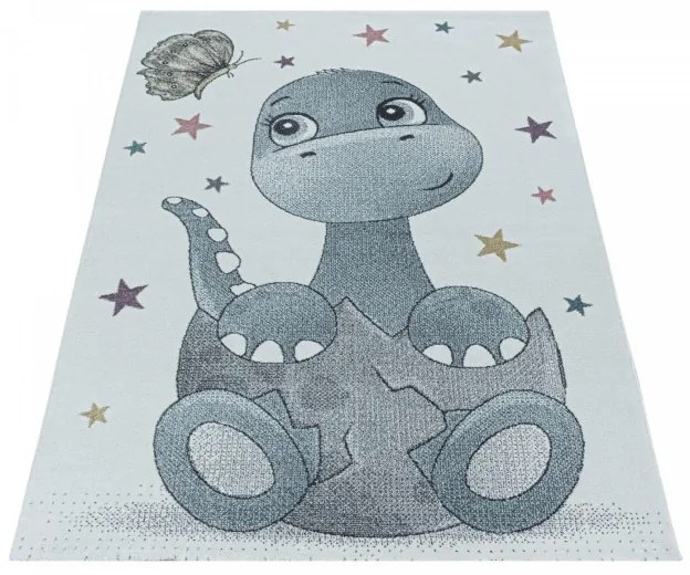 Detský koberec Funny drak, modrý / krémový