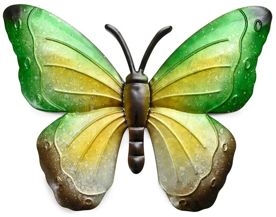 Nástenná kovová dekorácia motýľ BUTTERFLY 40 cm - viac farieb Farba: Fialová