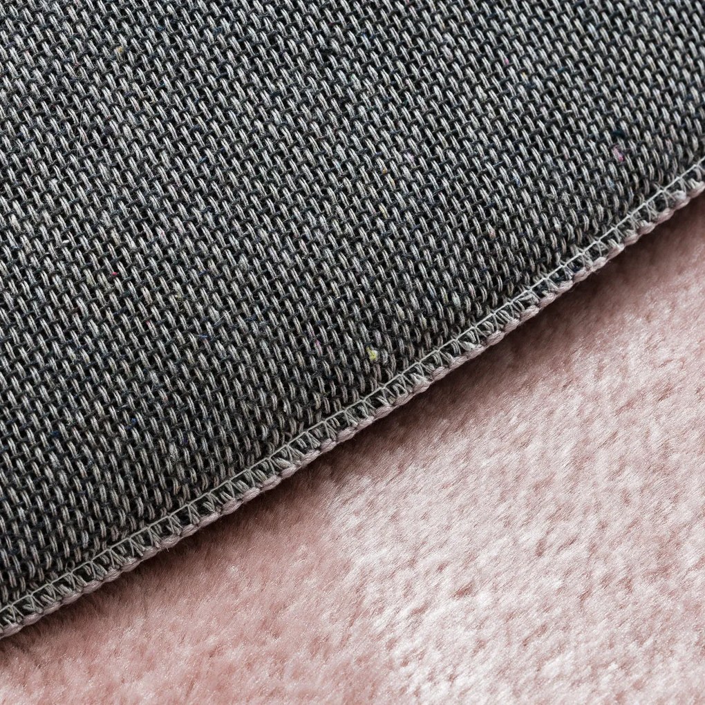 Dywany Łuszczów, Kusový koberec Visco Rabbit Pink 8 kruh, 120x120 (priemer) kruh, ružová, detská izba