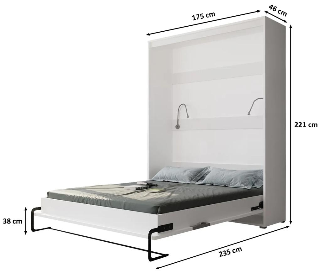 Sklápacie posteľ Home 160x200cm, biela