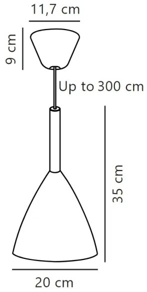 DFTP by Nordlux - Luster na lanku PURE 1xE27/40W/230V