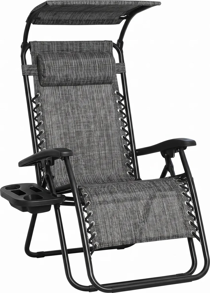 Avenberg Relaxačné kreslo Palmas, sivé, 67 x 90 x 110 cm