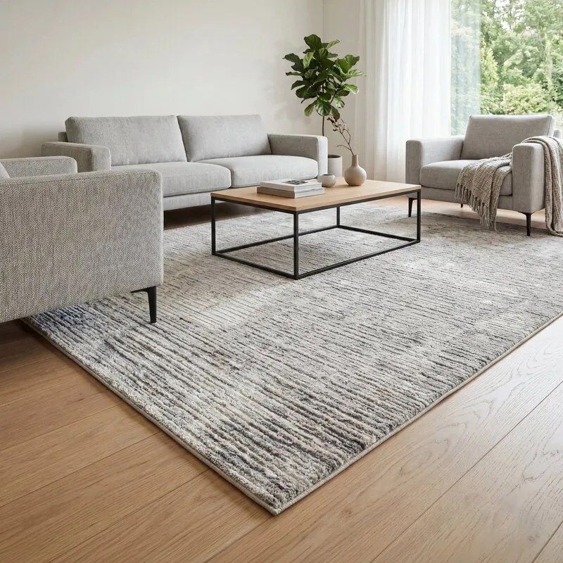 Dekorstudio Moderný koberec s vysokou gramážou OMEGA2 – strieborný Rozmer koberca: 120x170cm