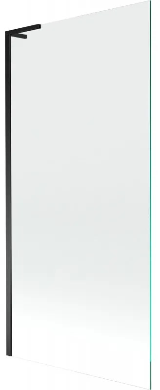 Mexen Next L, 1-krídlová vaňová zástena 90 x 150 cm, 6mm číre sklo, čierny profil, 895-090-000-03-00-70