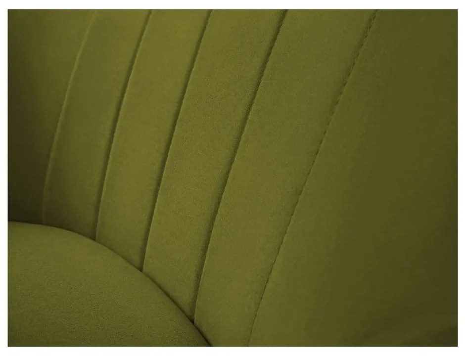 Zelené zamatové kreslo Mazzini Sofas Sardaigne