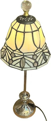 Stolná lampa Tiffany ANTIK SLENDER Metal Base Crystal 50*Ø18