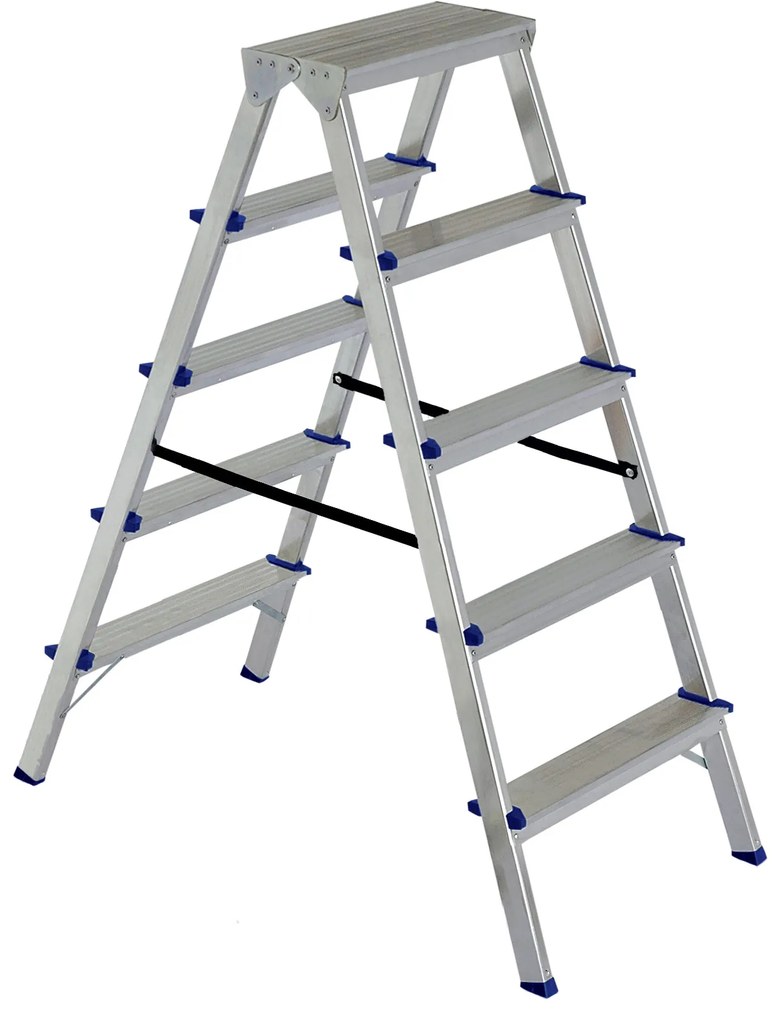 Elkop Hliníkový rebrík s protišmykovými priečkami, 5 priečok, výška 1,1m