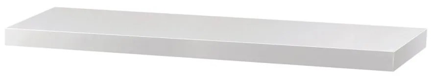 Polička nástenná 90 cm, MDF, farba biely vysoký lesk, baleno v ochranej fólii - P-013 WT