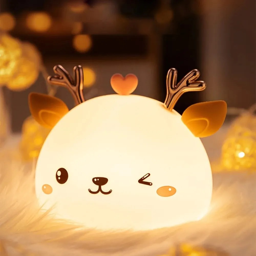 Dětská stolní LED lampa Fawn bílá