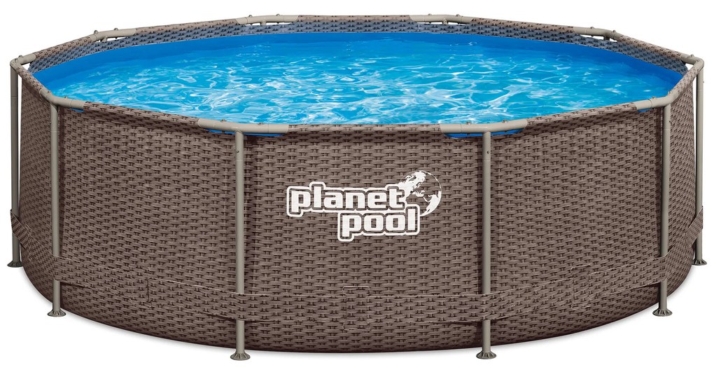 Bazén s oceľovou konštrukciou Planet Pool FRAME ratan 366 x 99 cm 10883