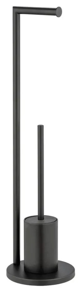 WENKO 25675100 - WC súprava FERLA 18x69,5 cm čierna