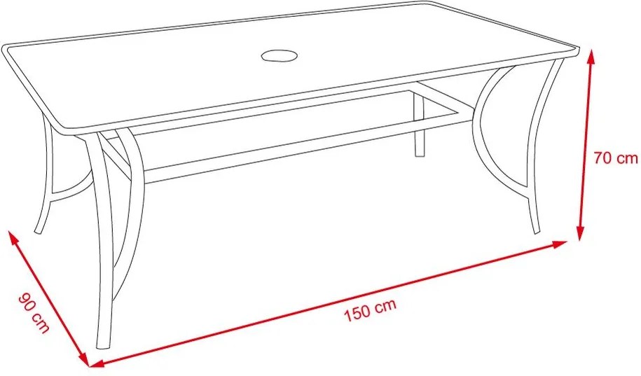 Set záhradného nábytku 8-dielny Avenberg IBIZA