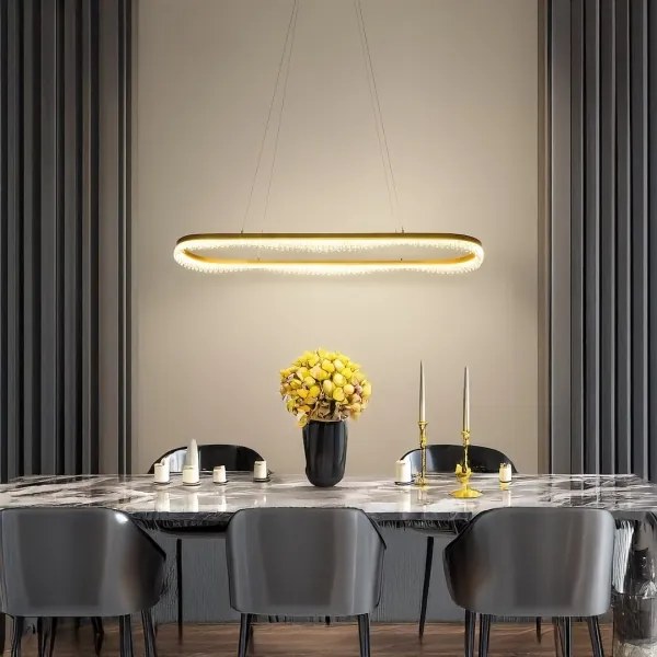 LED luster na lanku LED/45W/230V zlatý