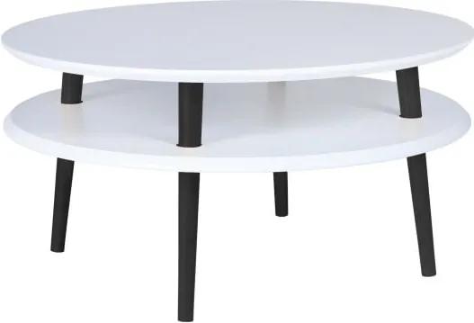 Biely konferenčný stolík s čiernymi nohami Ragaba UFO, Ø 70 cm