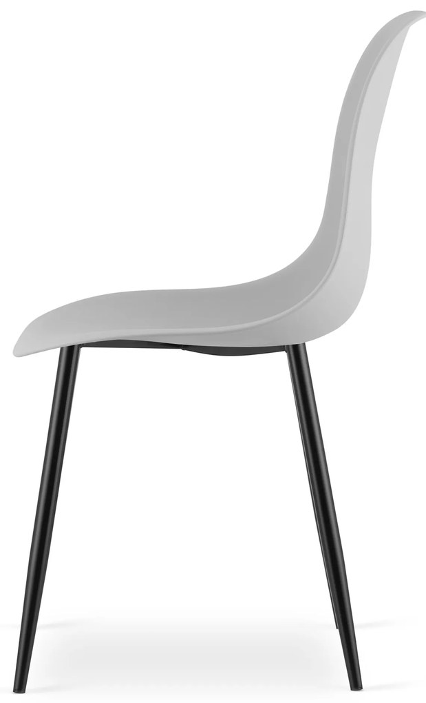 AKCIA Svetlosivá stolička OSAKA s čiernymi nohami II. akosť