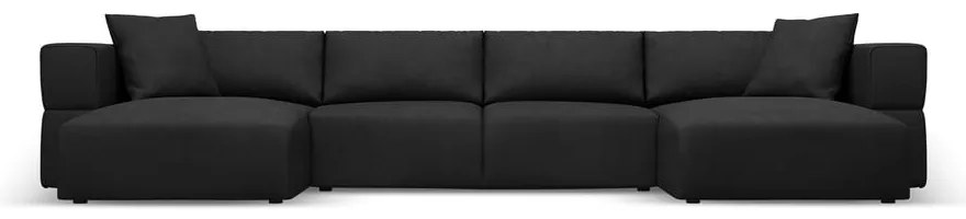 Čierna rohová pohovka do "U" Esther - Milo Casa