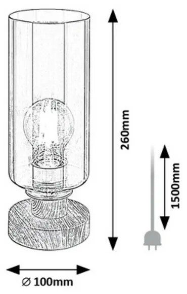 Rabalux 74120 stolná lampa Tanno, dub