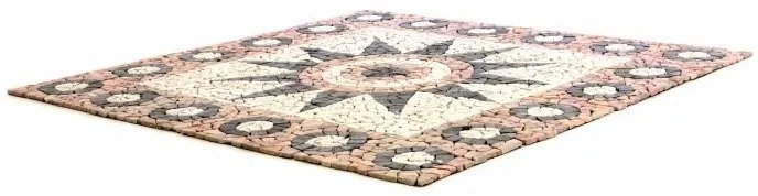Divero mozaika Kvetina (D60386) 120 x 120 cm ružová, sivá, krémová 1 ks