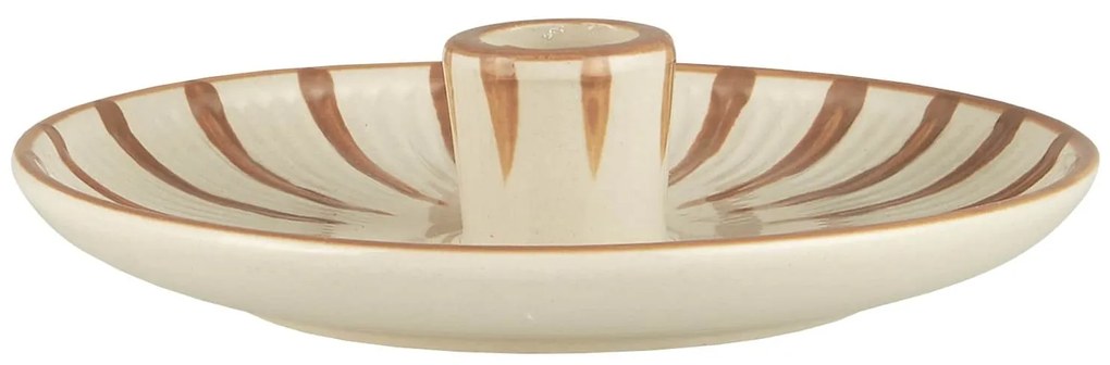 Ib Laursen Porcelánový svietnik Brown stripes