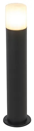Vonkajšia lampa čierna s opálovým bielym tienidlom 50 cm - Odense