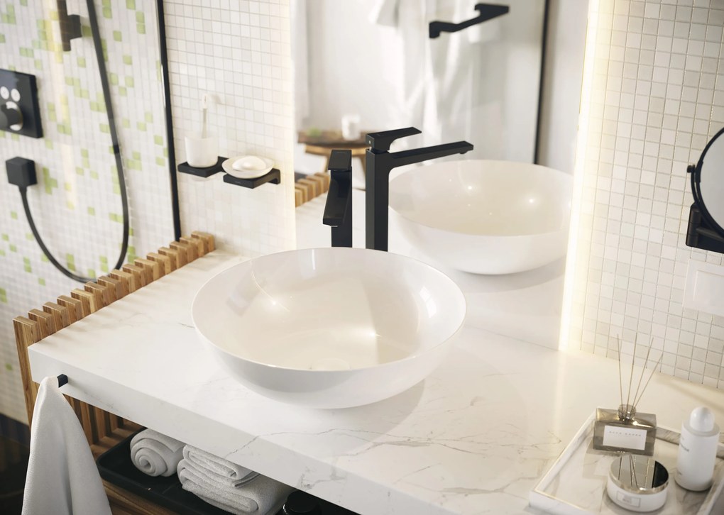 Hansgrohe AddStoris, jednoduchý háčik, matná čierna, HAN-41742670