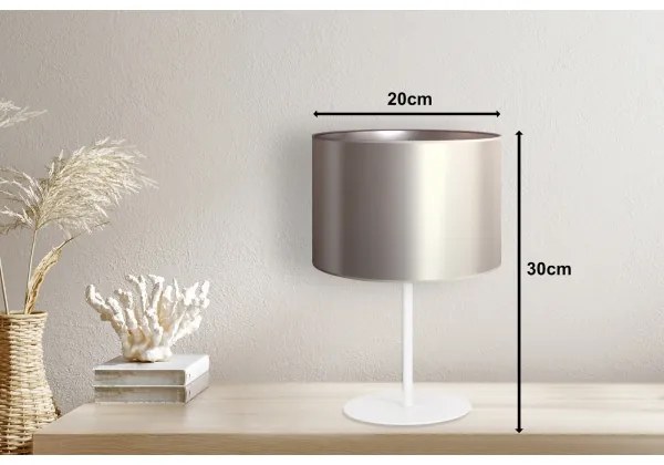 Duolla - Stolná lampa CANNES 1xE14/15W/230V pr. 20 cm strieborná/biela