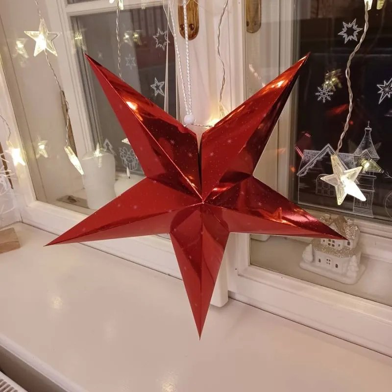 DECOLED Hviezda, 45 cm, červená