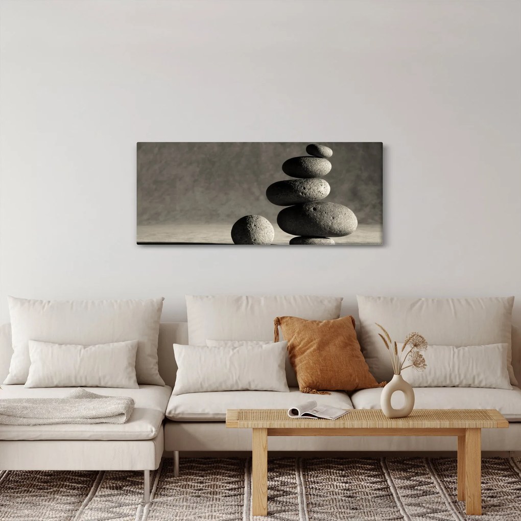 Obraz - Šedé kamene (120x50 cm)
