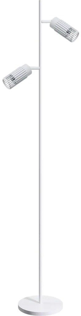 Stojacia lampa Vertical, 2x biele kovové tienidlo, w