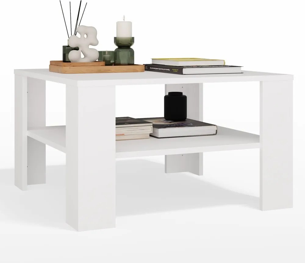 Konferenčný stolík Square 68 cm biely