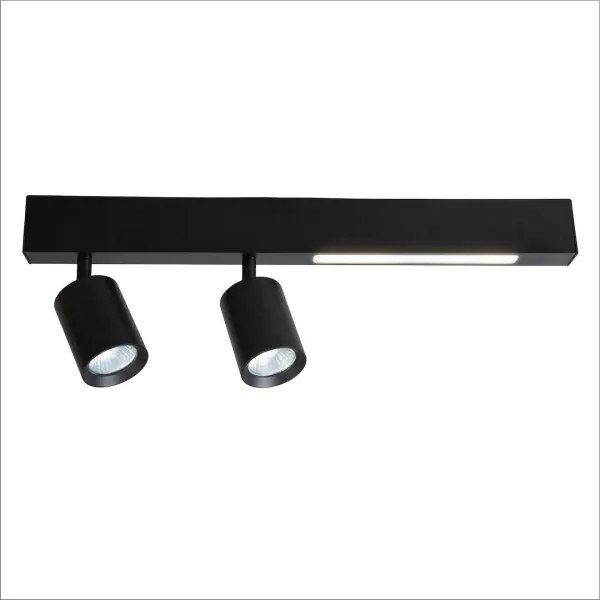 LED Bodové svietidlo MAGNET LED/5W/230V + 2xGU10/60W 3000/4000K čierna