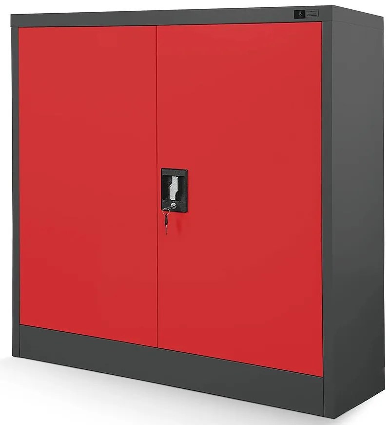 Kancelárska skriňa Beata kovová antracit/červená