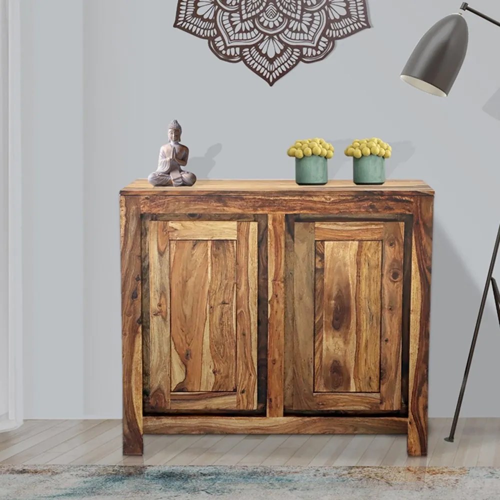 furniture-nabytek.cz - Rustikálna komoda z masívneho palisandru 90x90x45