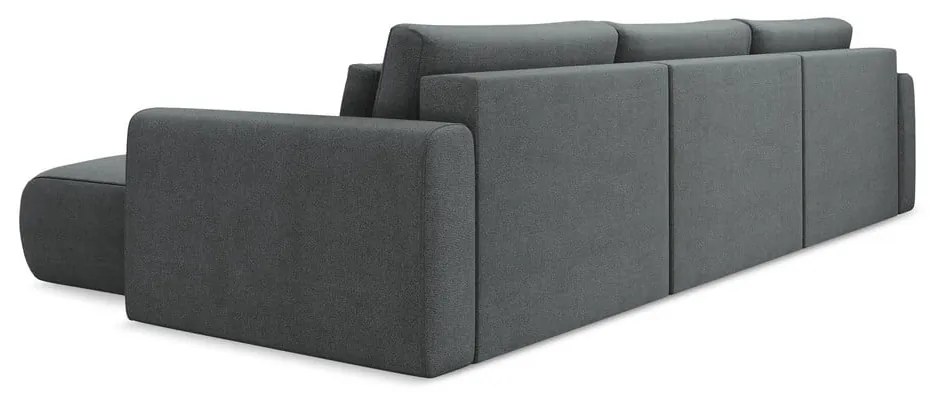 Tmavosivá rozkladacia/s úložným priestorom rohová pohovka (do tvaru "U") Kapua – Makamii